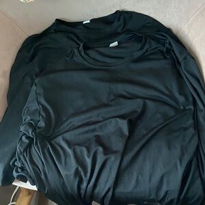 Set of 2 Sport-Tek Black Long Sleeve Quick-Dry Shirts XL